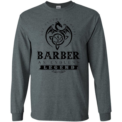Barber T-shirt The Legend Is Alive Dark Heather
