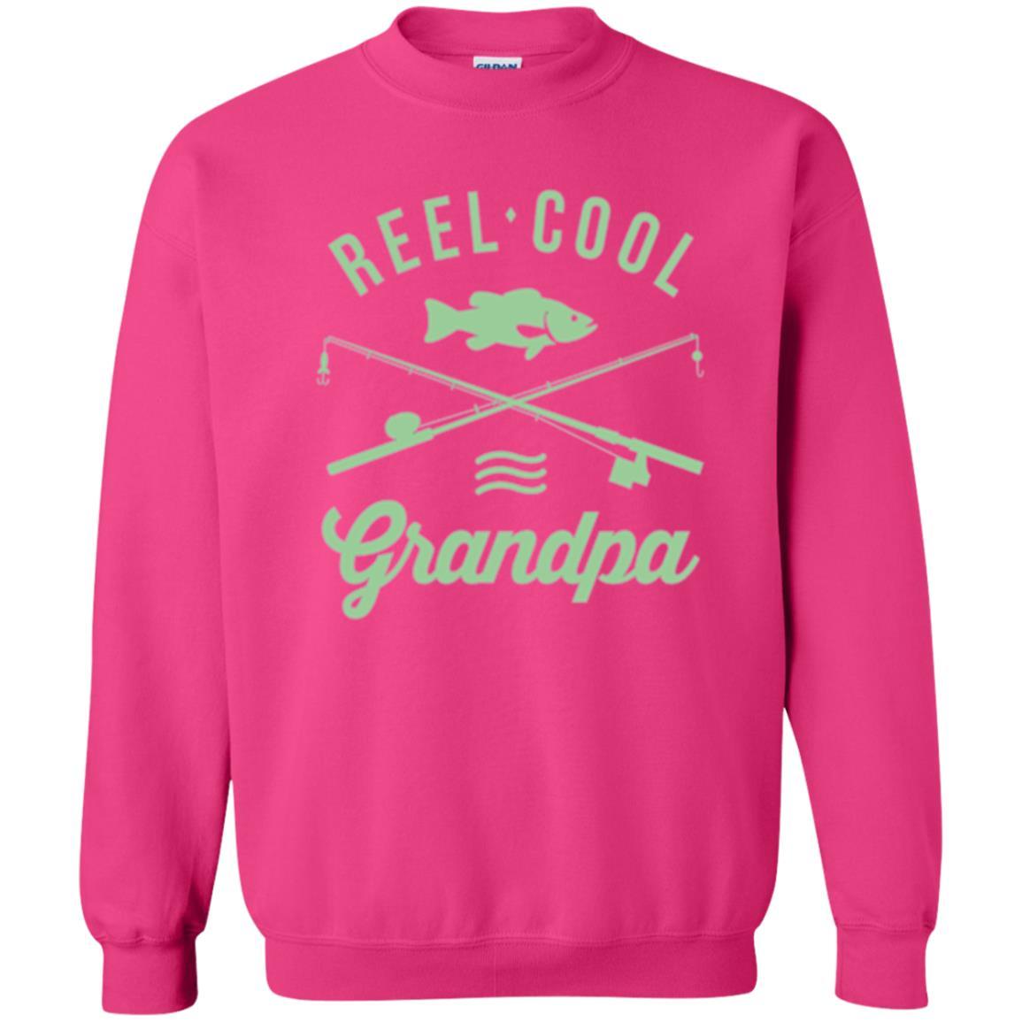 Fisherman T-shirt Retired Grandpa Reel Cool Heliconia