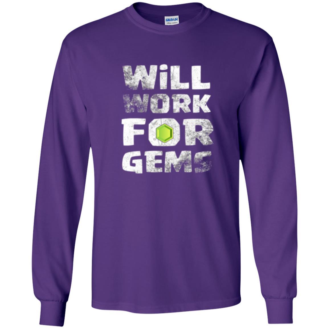 Gamer T-shirt Will Work For Gems Purple