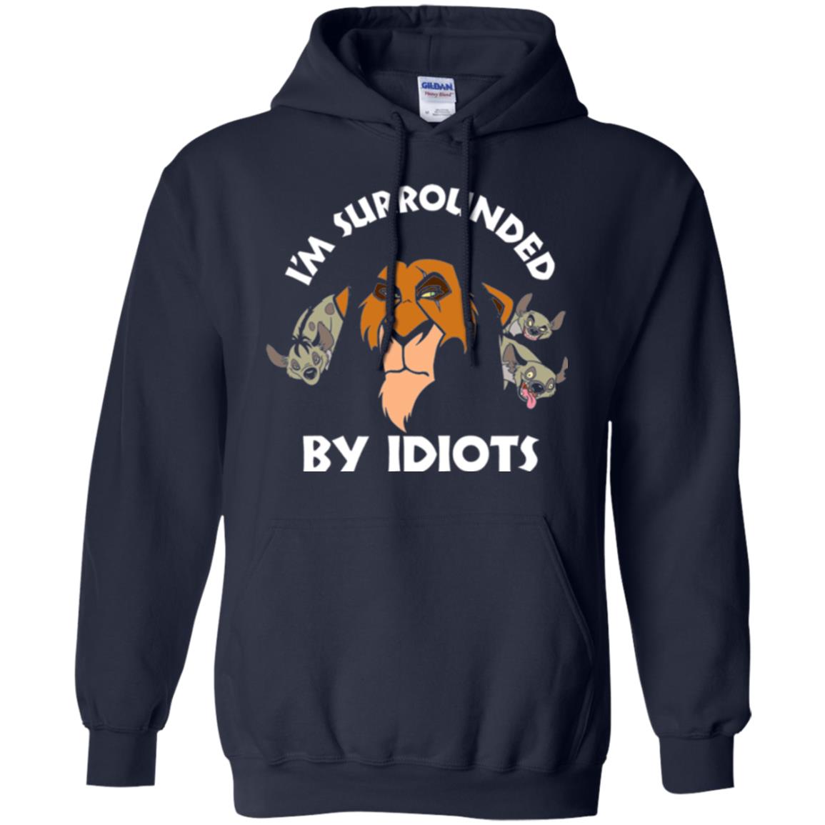 Disney Lion King T-shirt Scar Surrounded By Idiots Navy