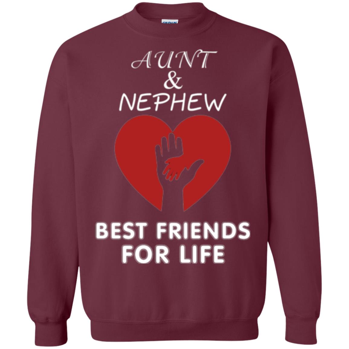 Family T-shirt Aunt And Nephew Best Friends For Life Maroon