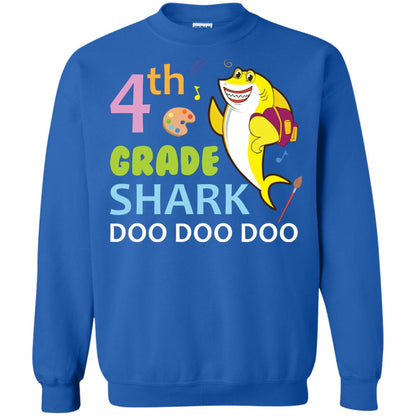 4th Grade Shark Doo Doo Doo Back To School T-shirt Royal