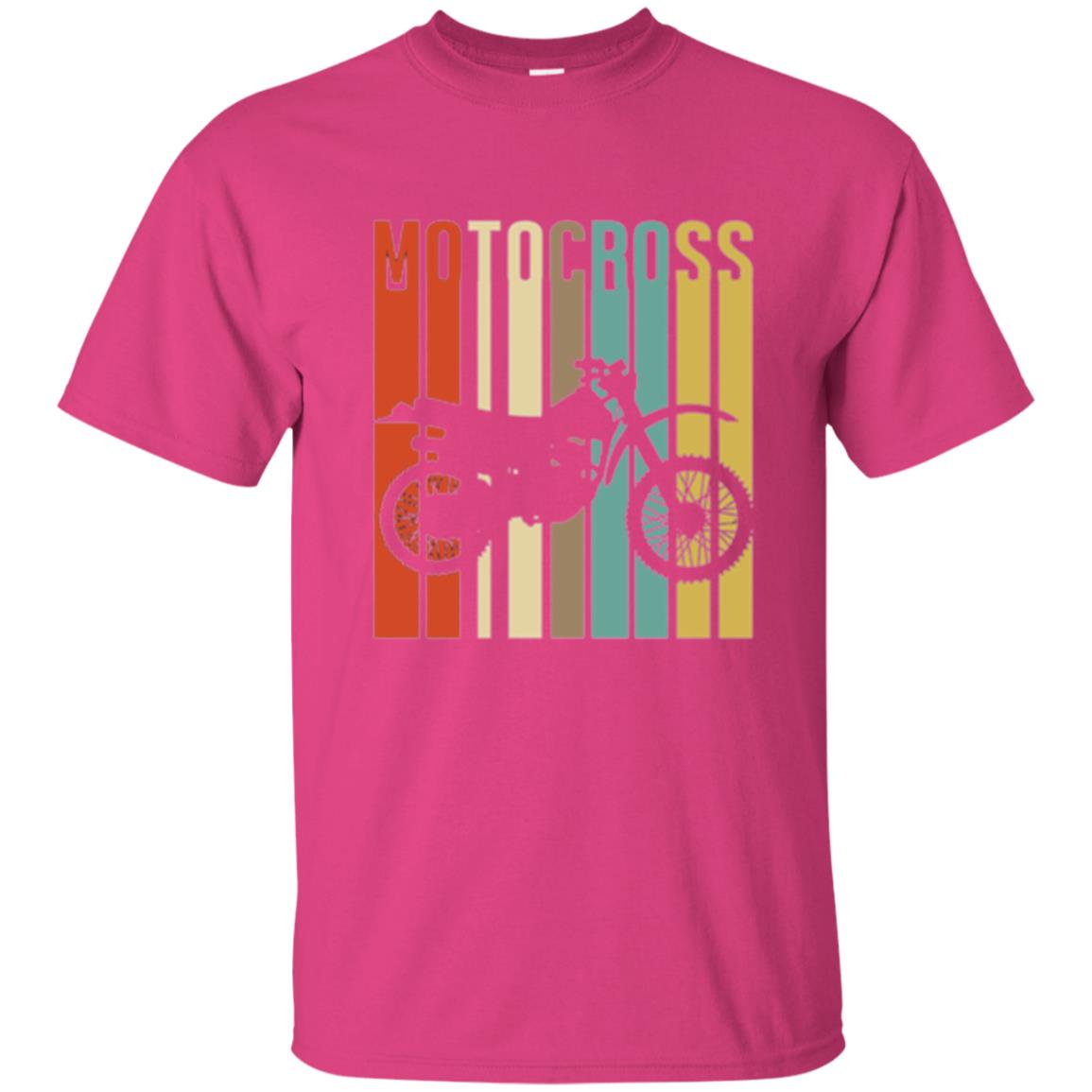Dirt Bike Silhouette T-shirt Cool Vintage Motocross Heliconia