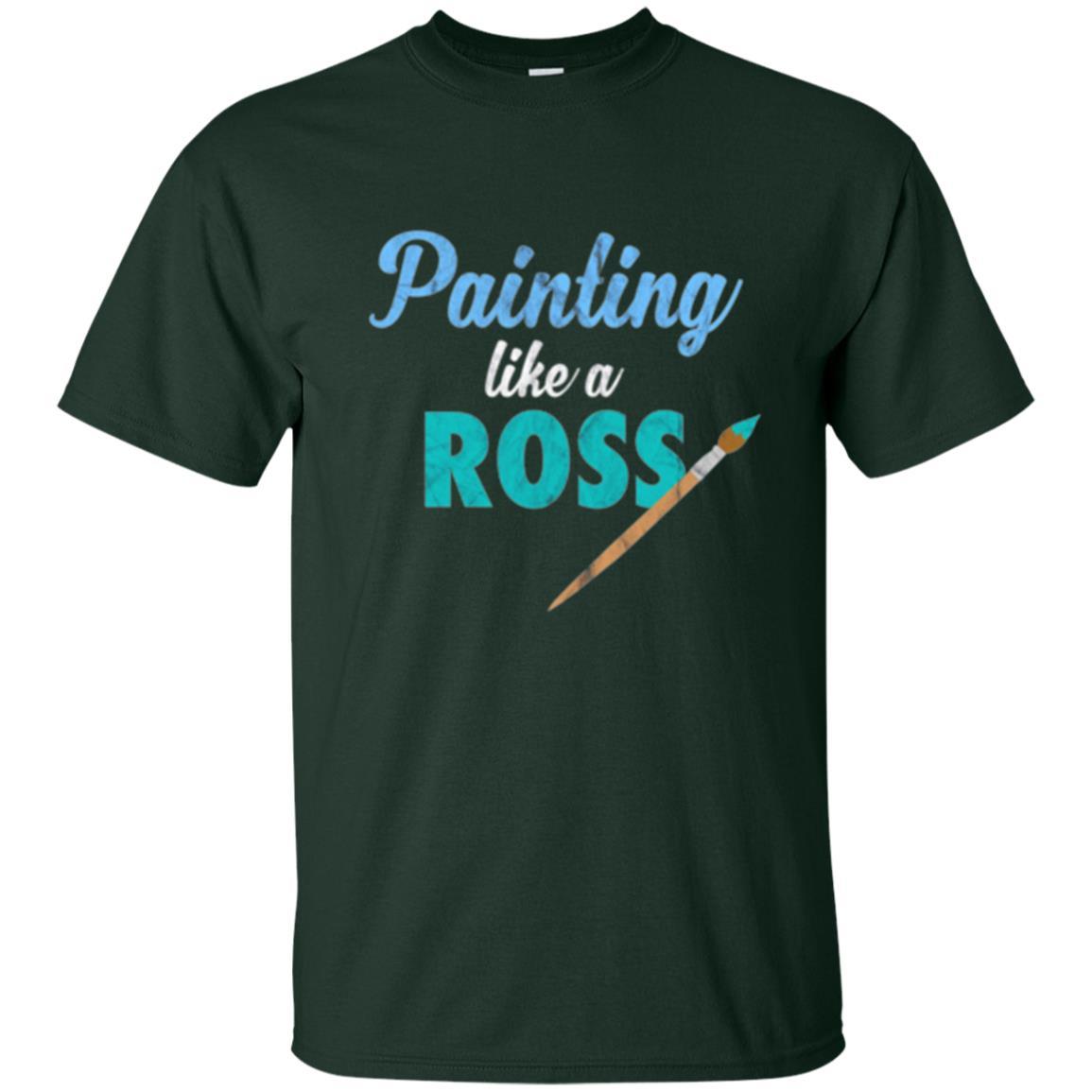 Painter T-shirt Painting Like A Ross Forest Green