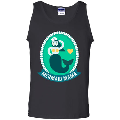 Mermaid Mama Cool Shirt For Grandma Love Mermaid Black