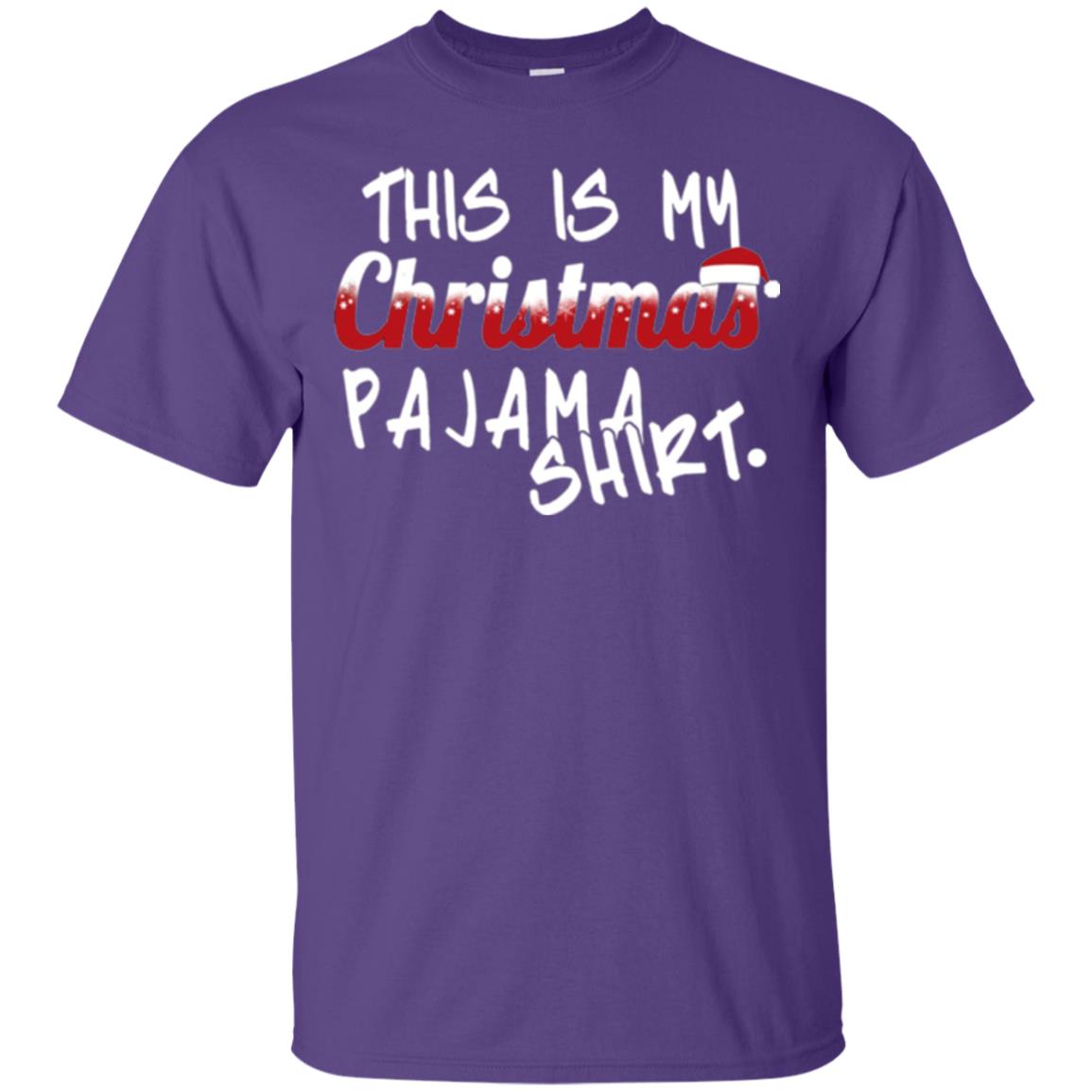 Christmas T-shirt This Is My Christmas Pajama Shirt Purple