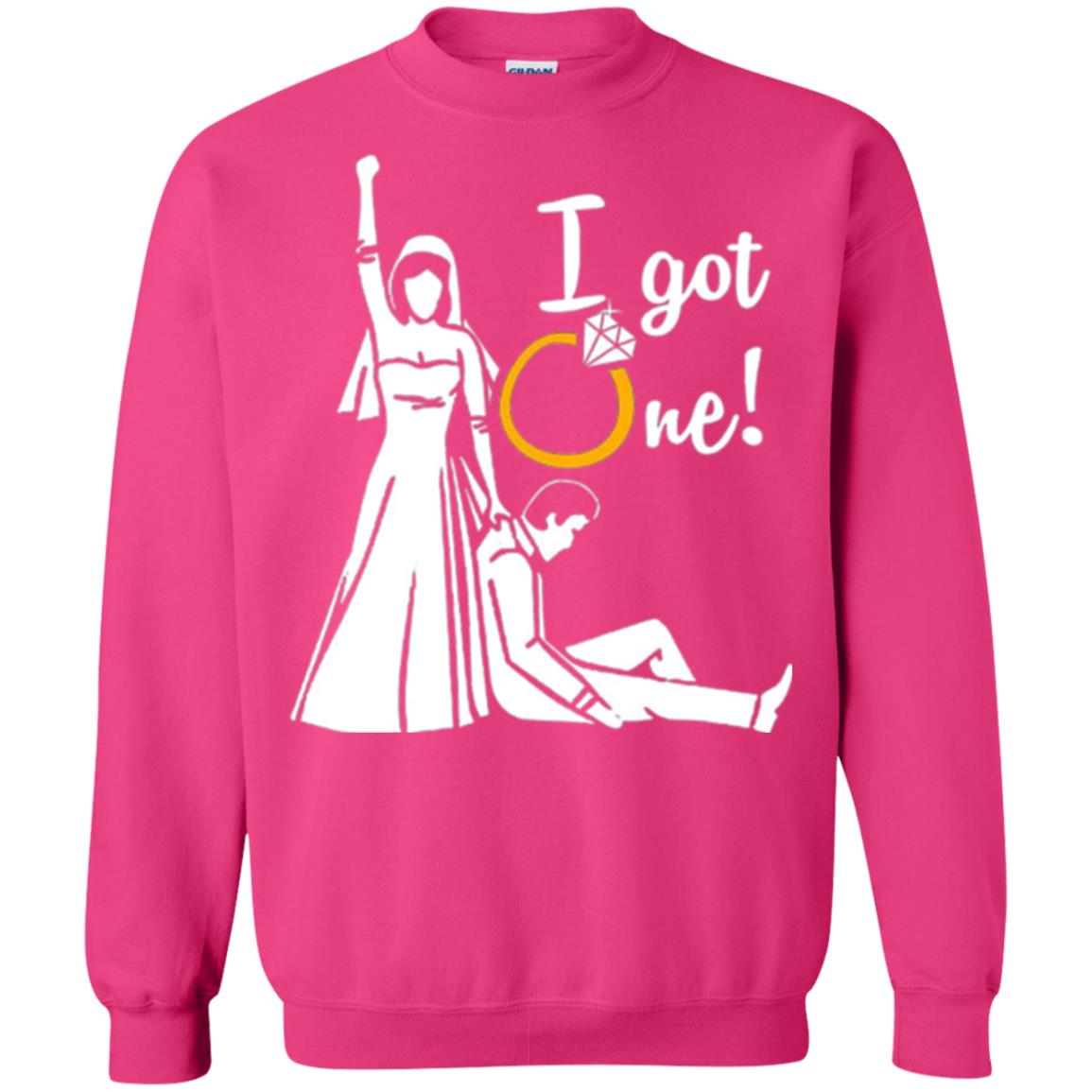 Just Married T-shirt I Got One - Funny Gift For Bride Heliconia