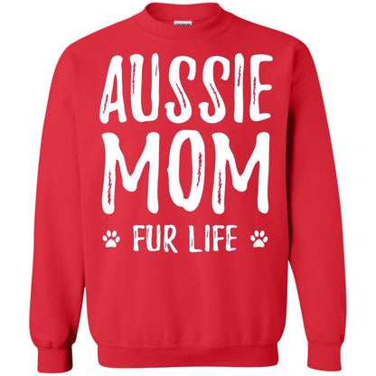 Aussie Mom Fur Life T-shirt Red