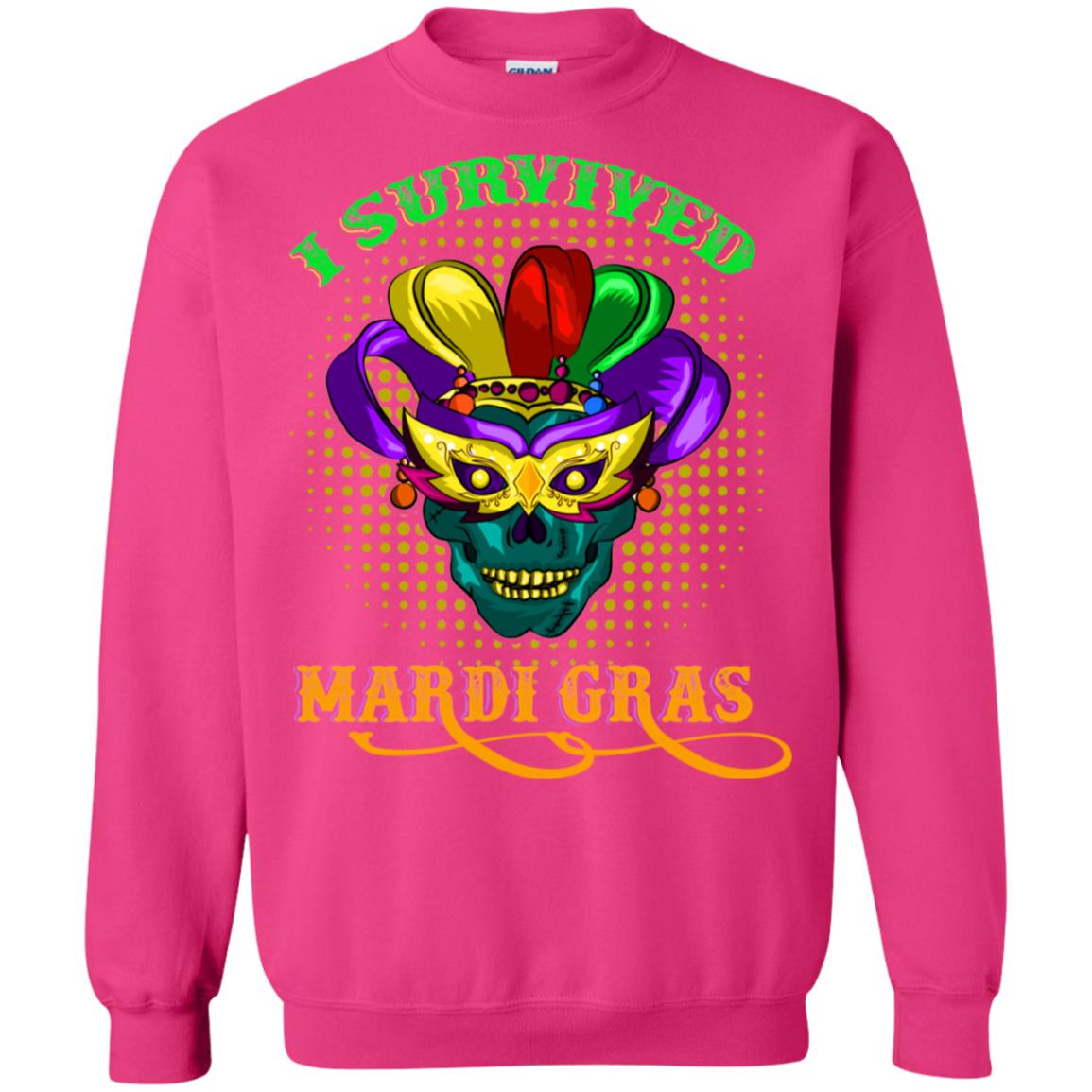 I Survived Mardi Gras Shirt Heliconia