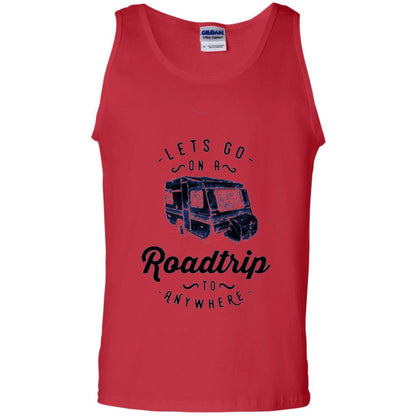 American Roadtrip T-shirt Let_s Go On A Roadtrip To Anywhere Red