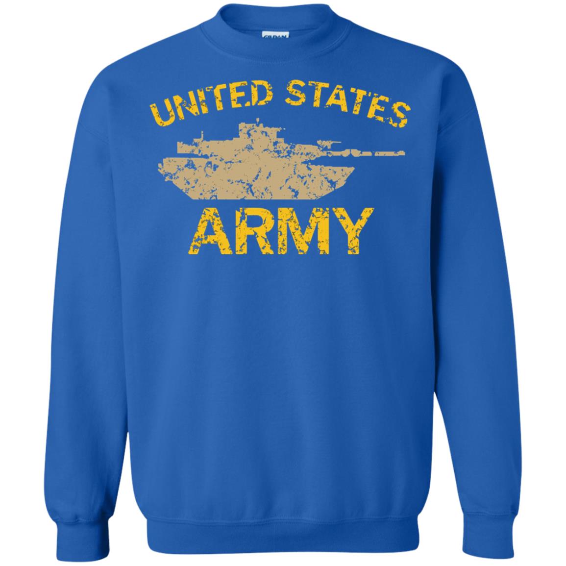 United States Army M1a2 Abrams Tusk Tank Grunge T-shirt Royal