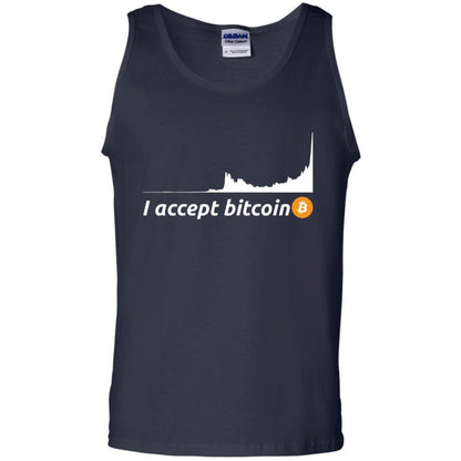 Cryptocurrency T-shirt I Accept Bitcoin Navy