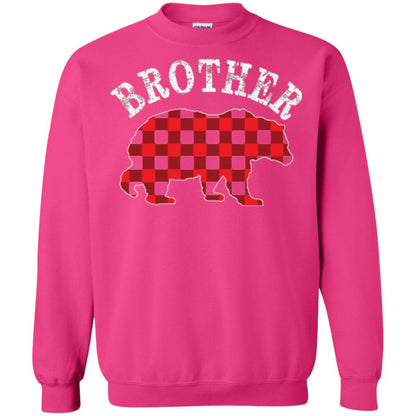 Christmas T-shirt Red Plaid Brother Bear Heliconia