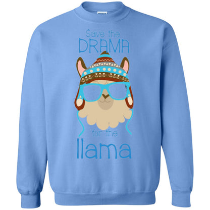 Llama Lovers T-shirt Save The Drama For The Llama Carolina Blue