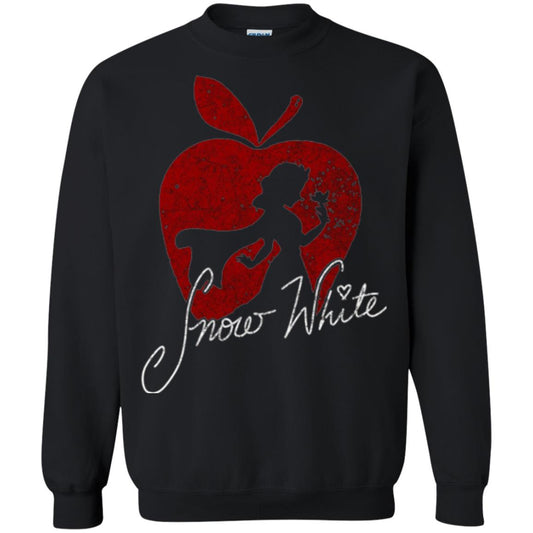 Snow White Apple Silhouette Graphic T-shirt Black