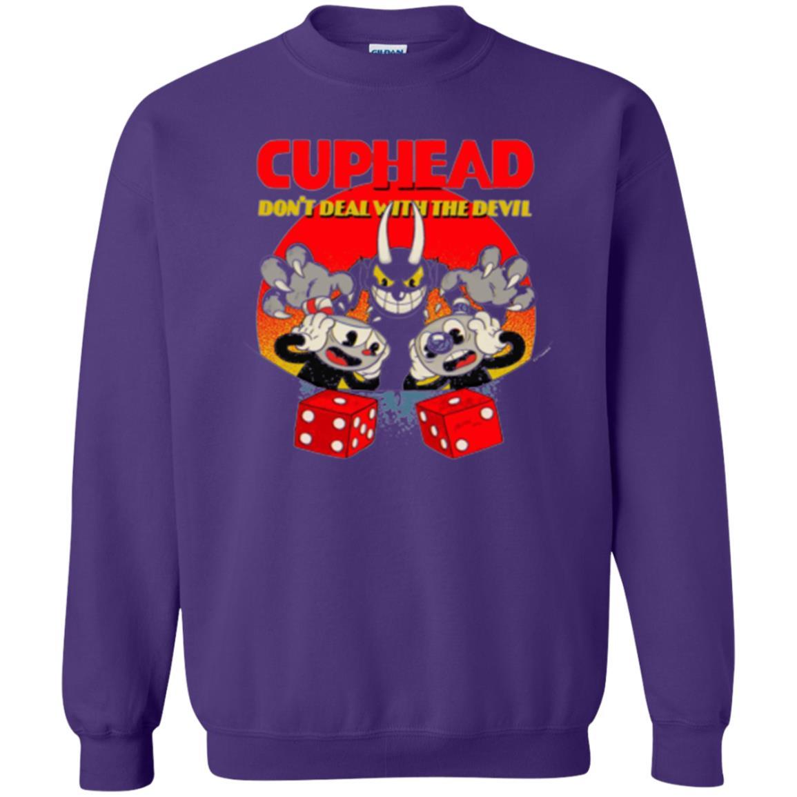 Cuphead And Mugman Devil_s Dice Video Game Graphic T-shirt Purple