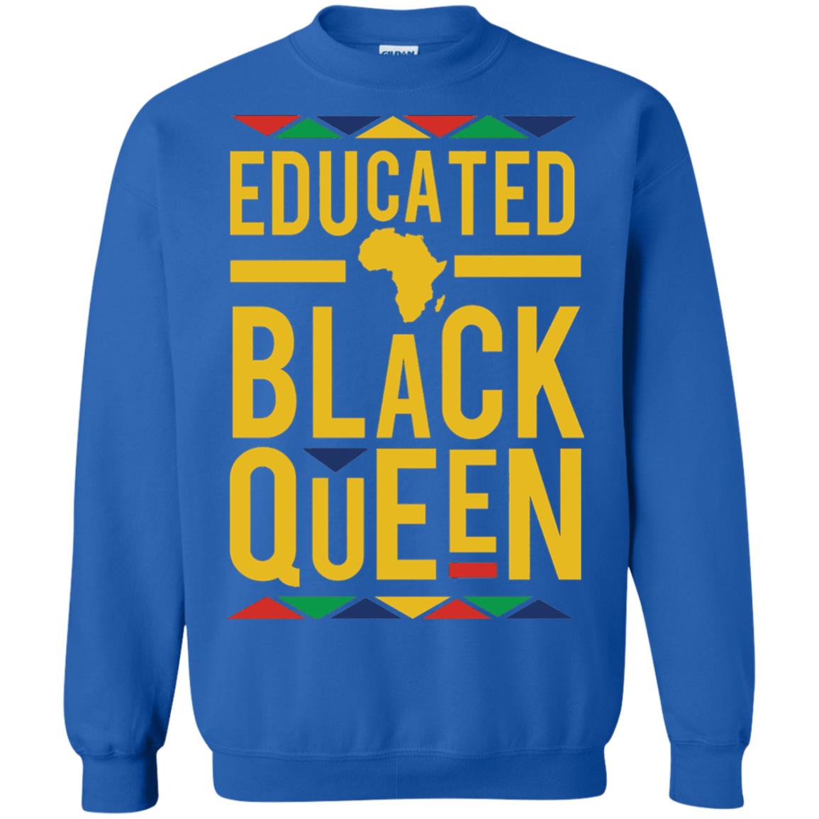 African Dna Pride T-shirt Dashiki Educated Black Queen Royal