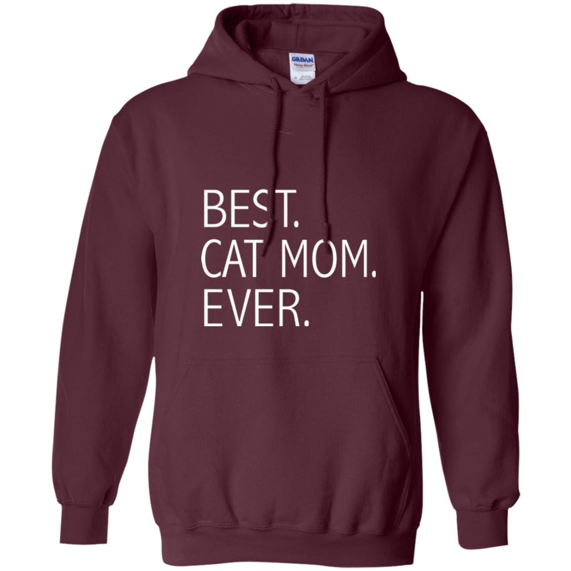 Funny Best Cat Mom Ever T-shirt Cute Cat Lady Maroon