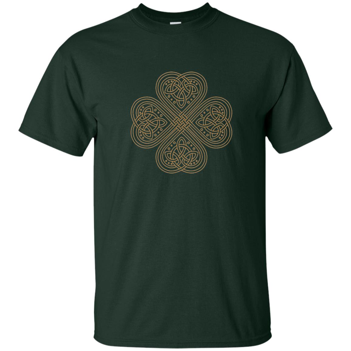 Irish Celtic Gold Knot Patricks Day Shirt Forest