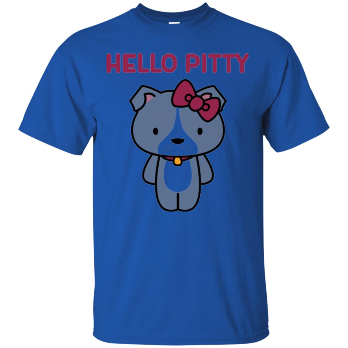 Hello Pitty Dog Lover Shirt Royal