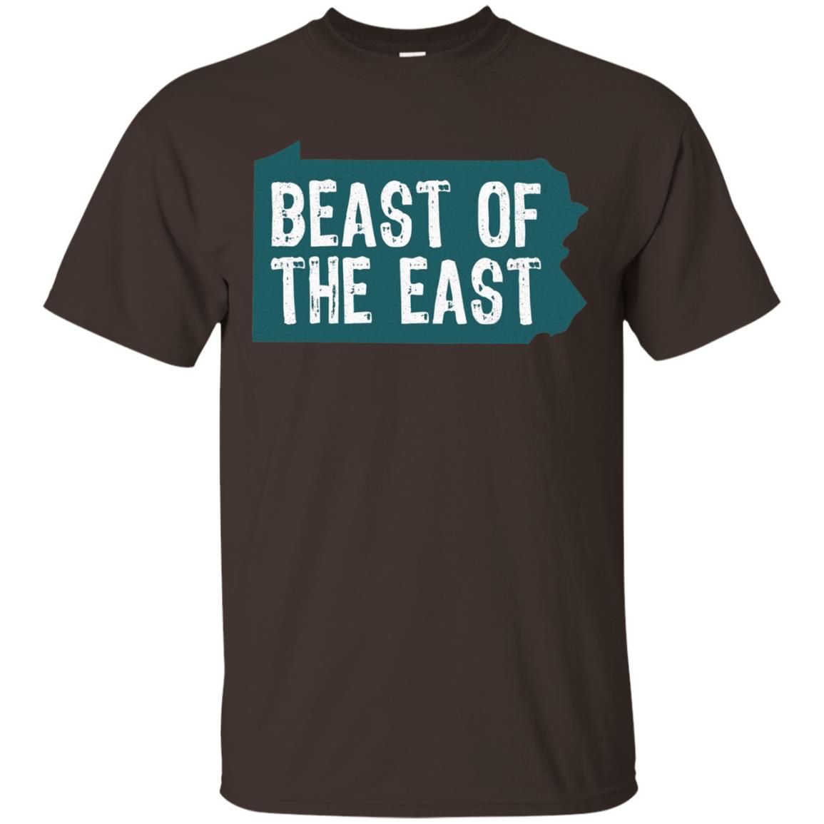 Pennsylvania State T-shirt East Beast Distressed Philadelphia Dark Chocolate