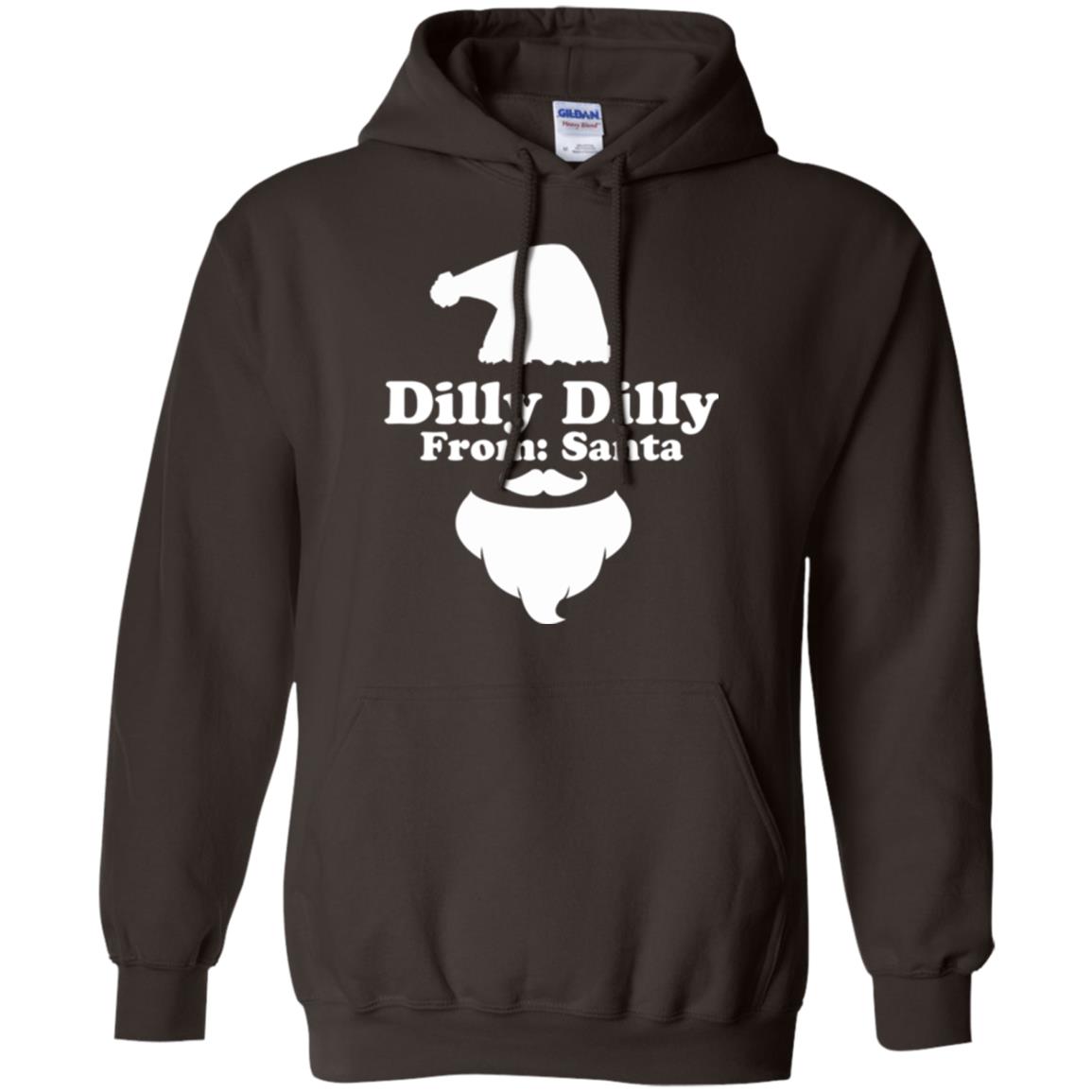 Christmas T-shirt Dilly Dilly From Santa Dark Chocolate