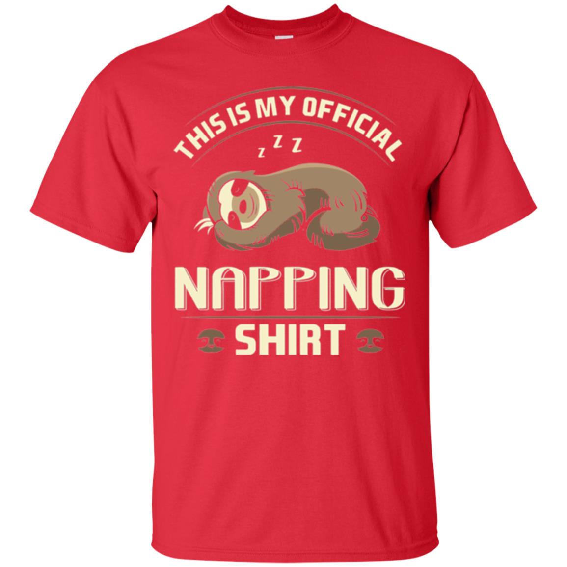 Lazy Baby Sloth My Official Napping T-shirt Red