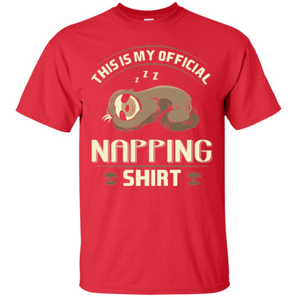 Lazy Baby Sloth My Official Napping T-shirt Red
