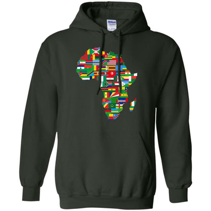 Proud African Country Flags Continent Love Proud African American T-shirt Forest Green