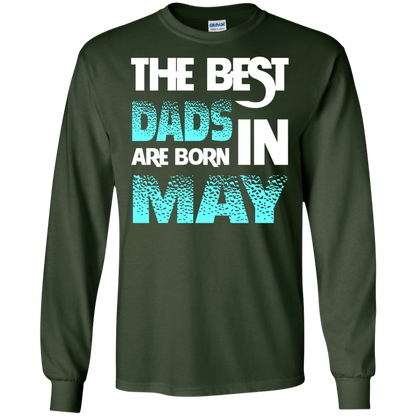 Daddy T-shirt The Best Dads Are Born In May Forest Green