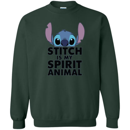 Disney Stitch Is My Spirit Animal T-shirt Forest Green