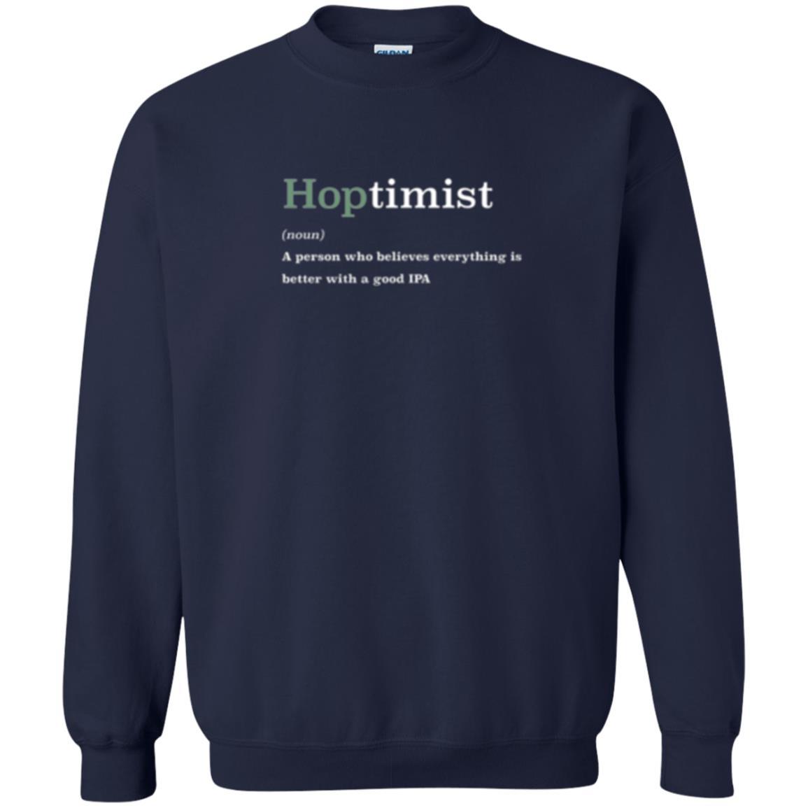 Beer Lover T-shirt Hoptimist Definition Navy