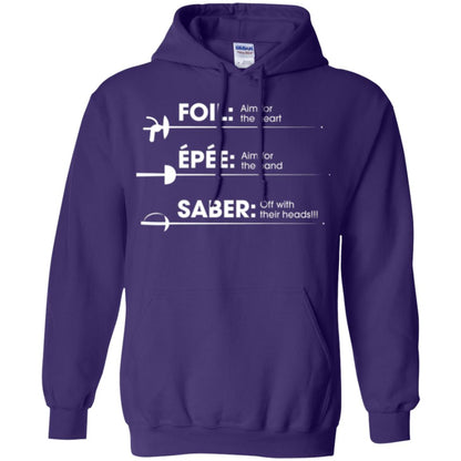 Fencing T-shirt Foil Saber Definition Purple