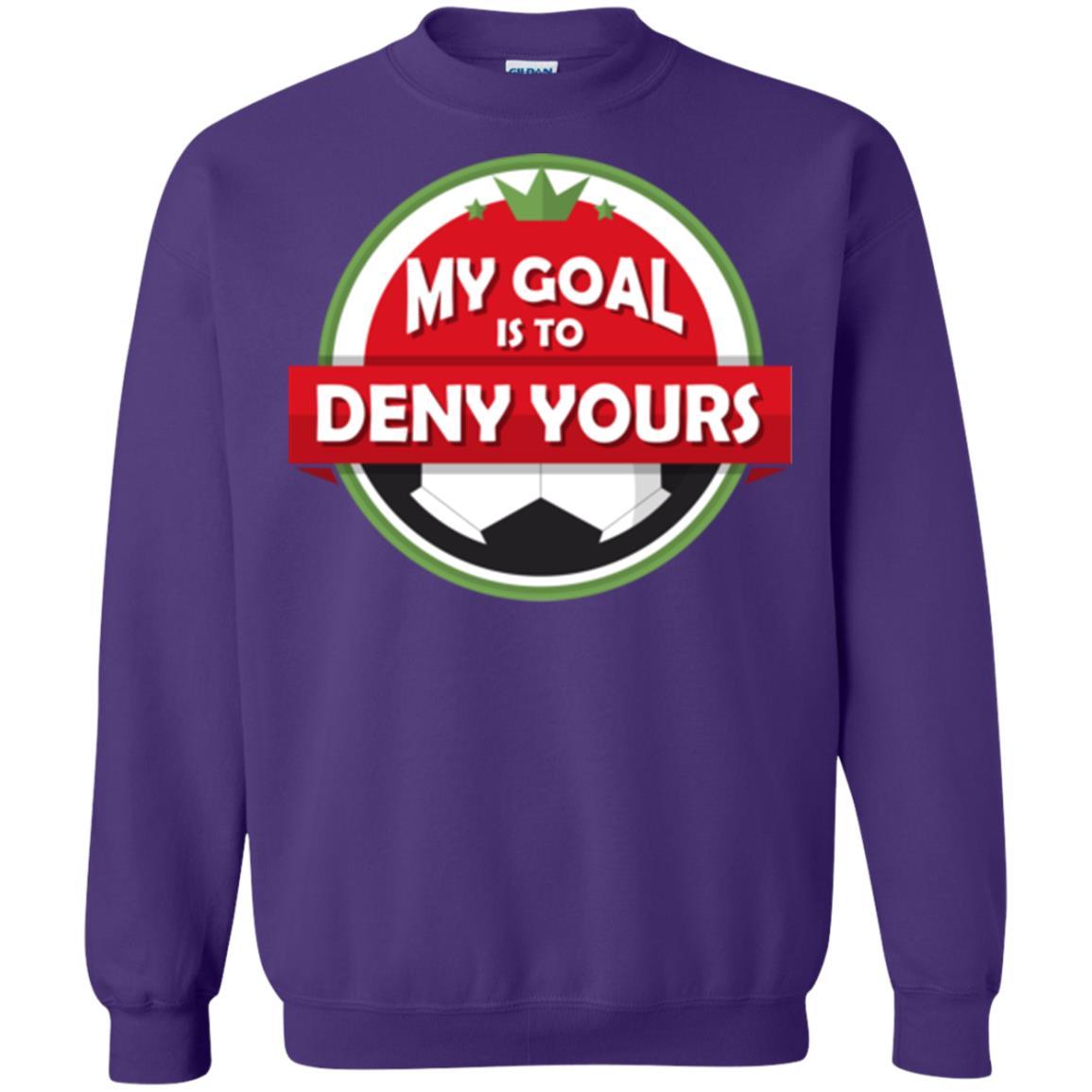 Soccer Christmas T-shirt My Goal Is To Deny Yours Purple