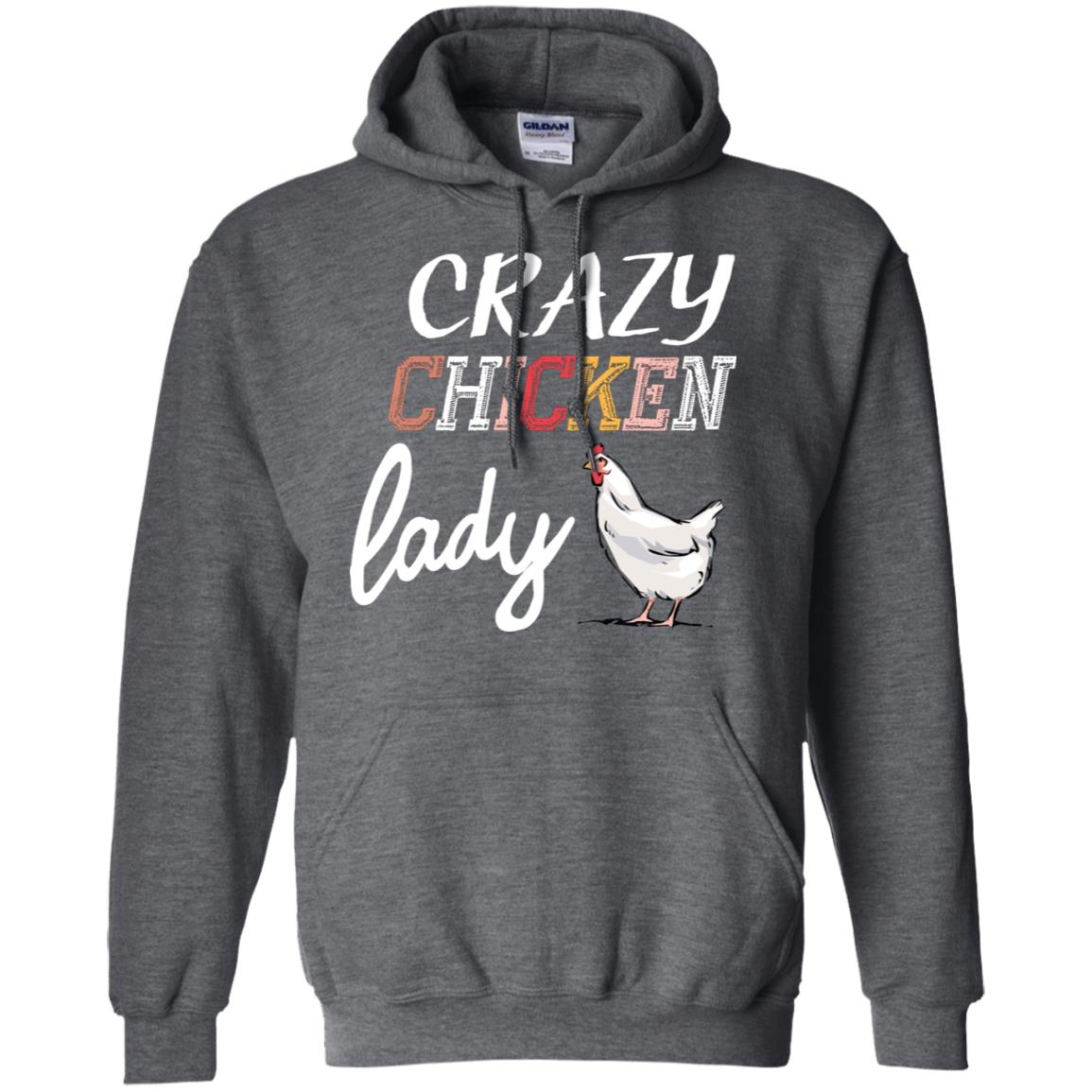 Crazy Chicken Lady Chicken Shirt For Girls Womens Dark Heather