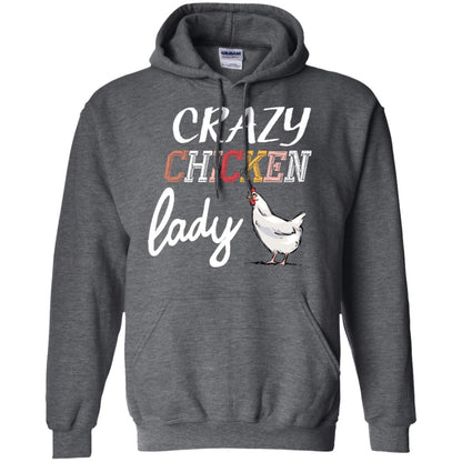 Crazy Chicken Lady Chicken Shirt For Girls Womens Dark Heather