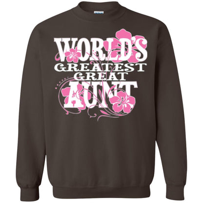 Aunt T-shirt World_s Greatest Great Aunt Dark Chocolate
