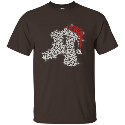 Veteran Boot With Santa Hat Merry Christmas Gift Shirt For Mens Womens Dark Chocolate