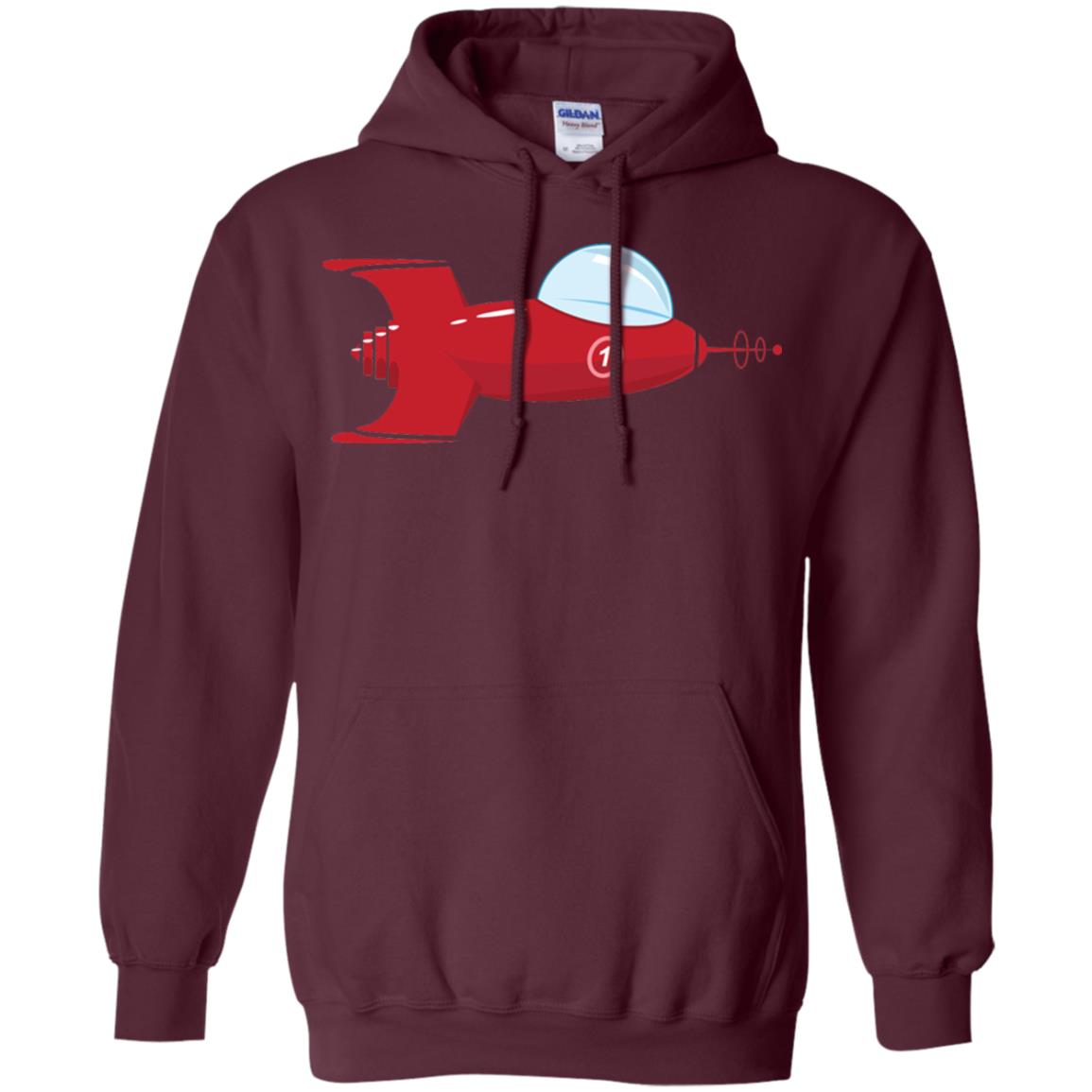 Vintage Spaceship Video Game Gamer T-shirt Maroon
