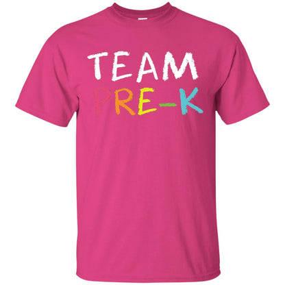 Team Pre-k Back To School Teacher T-shirt Heliconia
