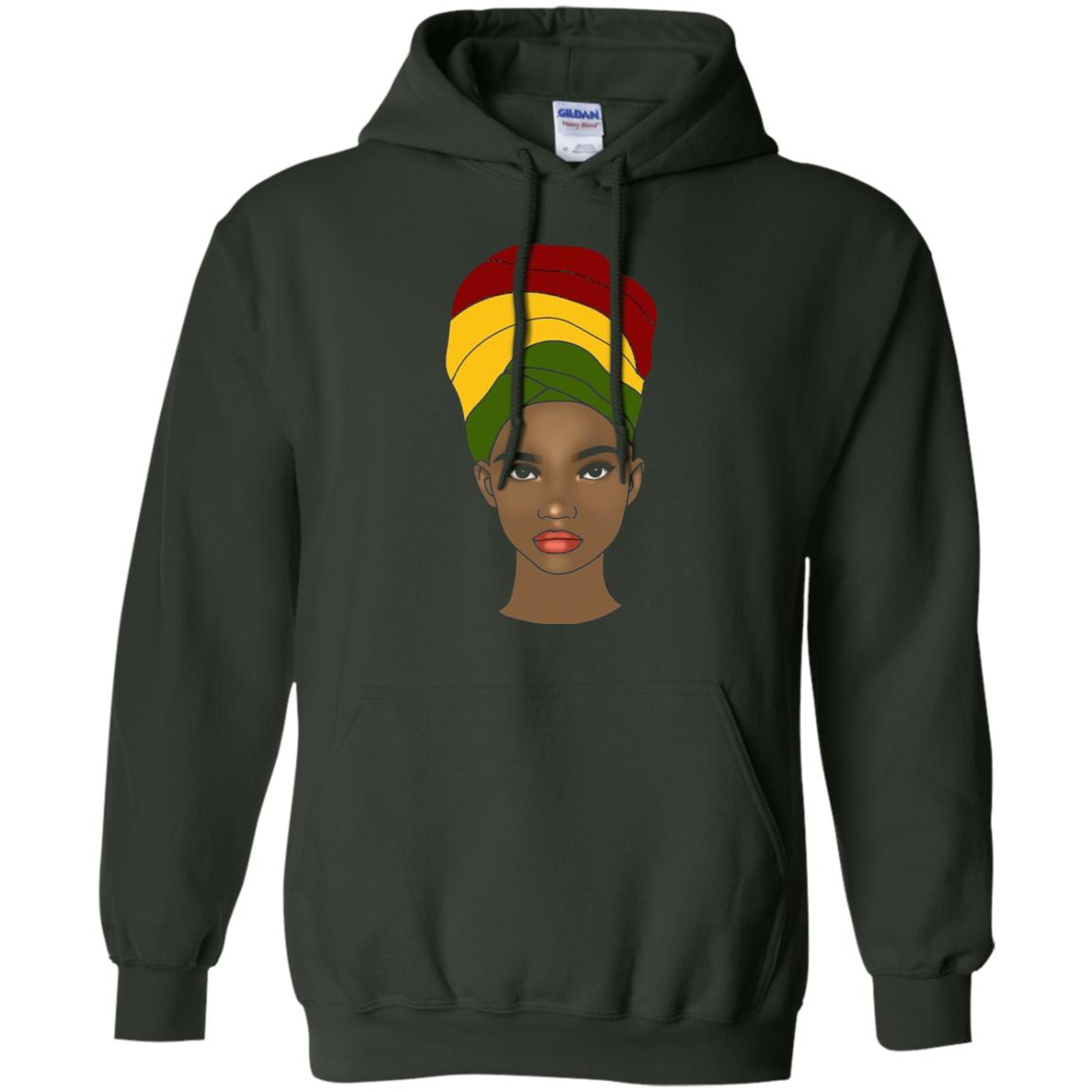 Melanin Rocks African Queen Melanin T-shirt Forest Green