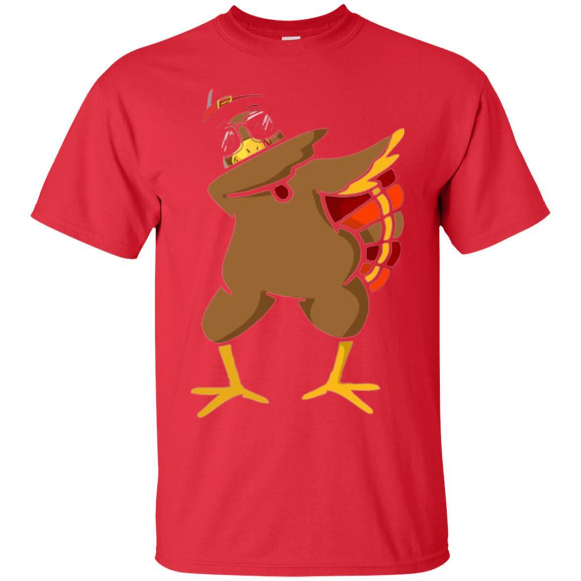 Thanksgiving T-shirt Dabbing Turkey Red