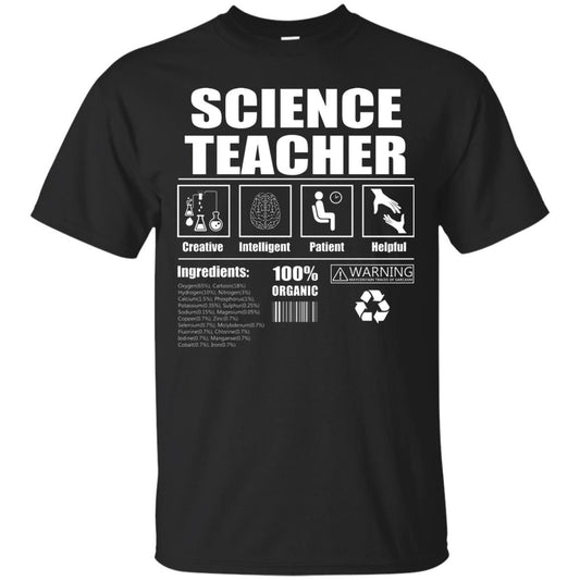 Science Teacher Shirt Creative Intelligent Patient Helpful Black