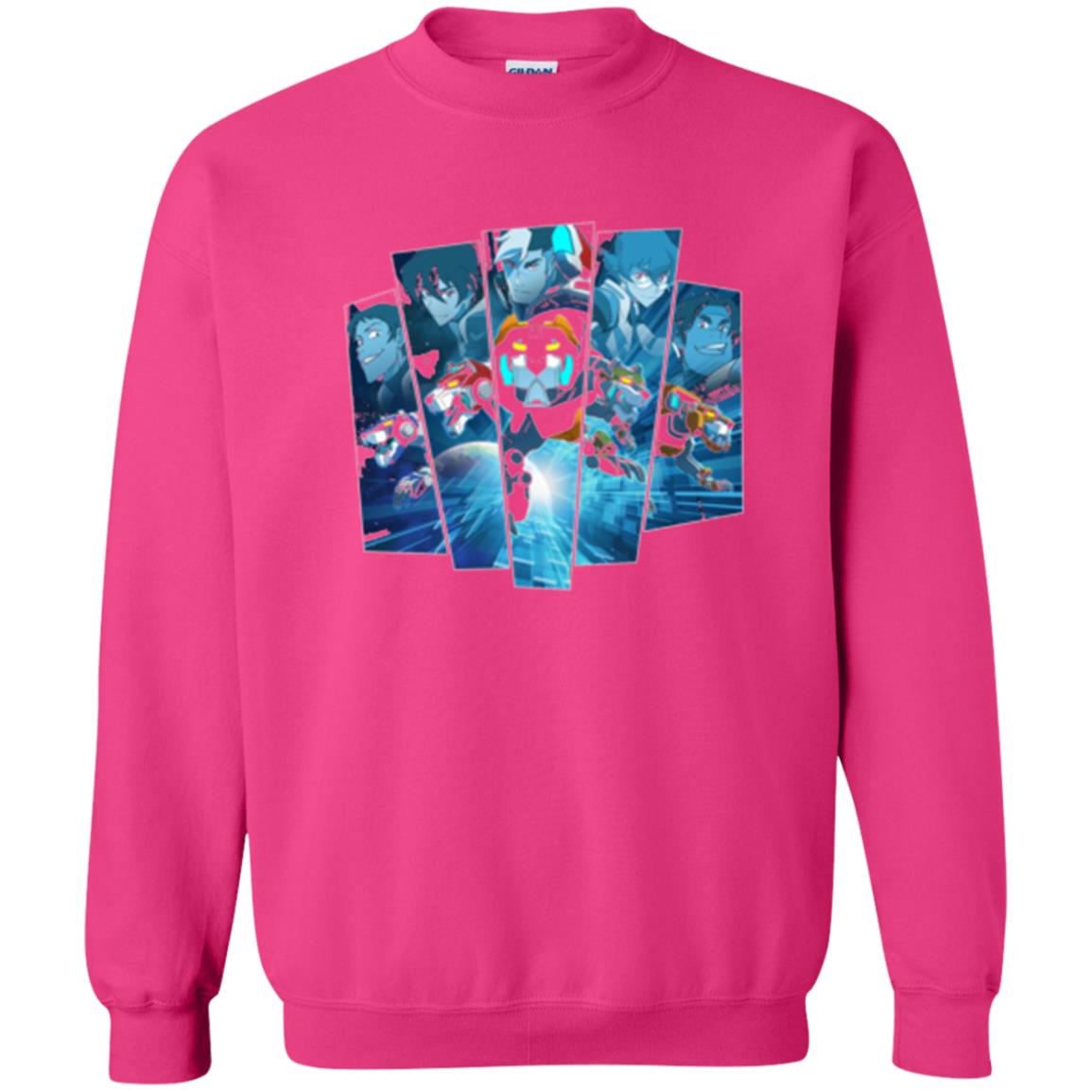 Voltron Legendary Defender 5 Lions In Blue Hue T-shirt Heliconia