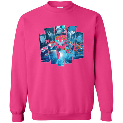 Voltron Legendary Defender 5 Lions In Blue Hue T-shirt Heliconia