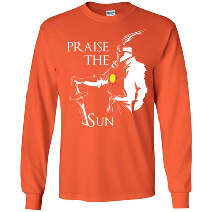 Gamer T-shirt Praise The Sun Knight T-shirt Orange