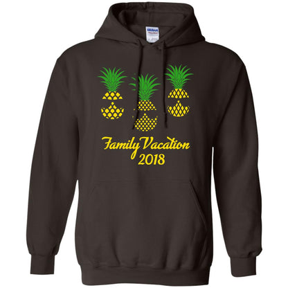 Family Vacation 2018 Shirt Hawaii Pineapple Sunglasses Dark Chocolate
