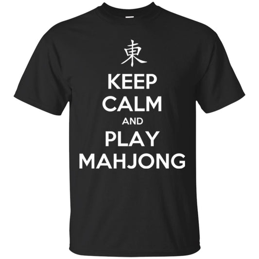Mahjong Lovers T-shirt Keep Calm And Play Mahjong Black