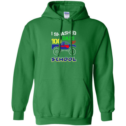 Trucker T-shirt I Smashed 100 Day Of School Irish Green
