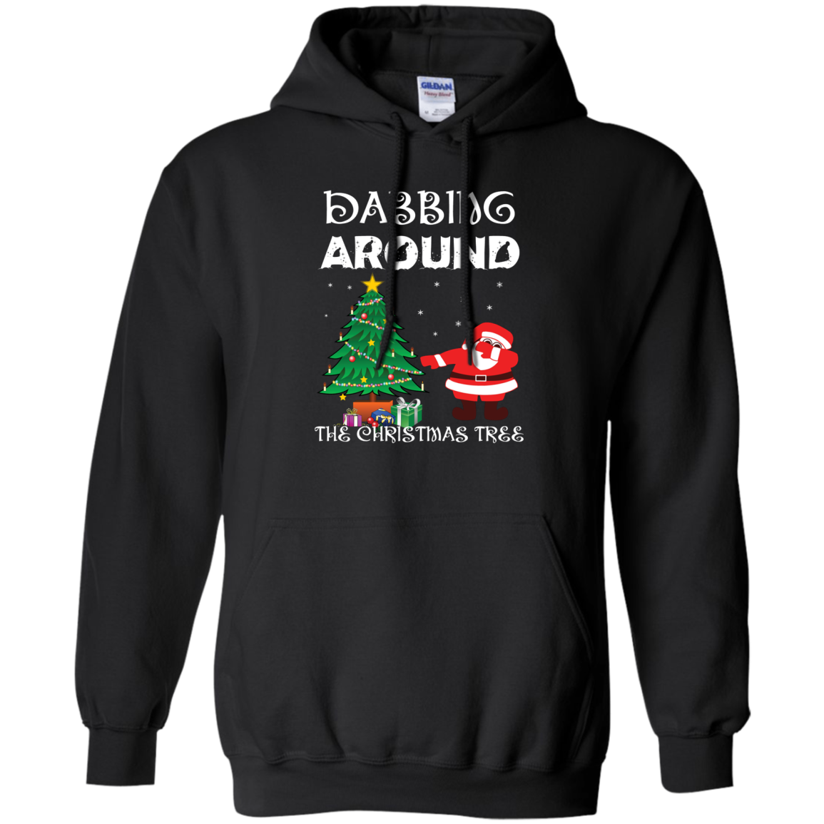 Christmas T-Shirt Dabbing Around The Christmas Tree Black